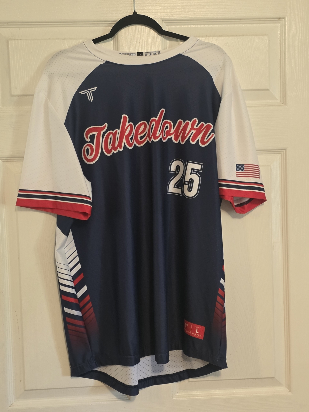 Men's Navy Blue Athletic Jersey - Number 25